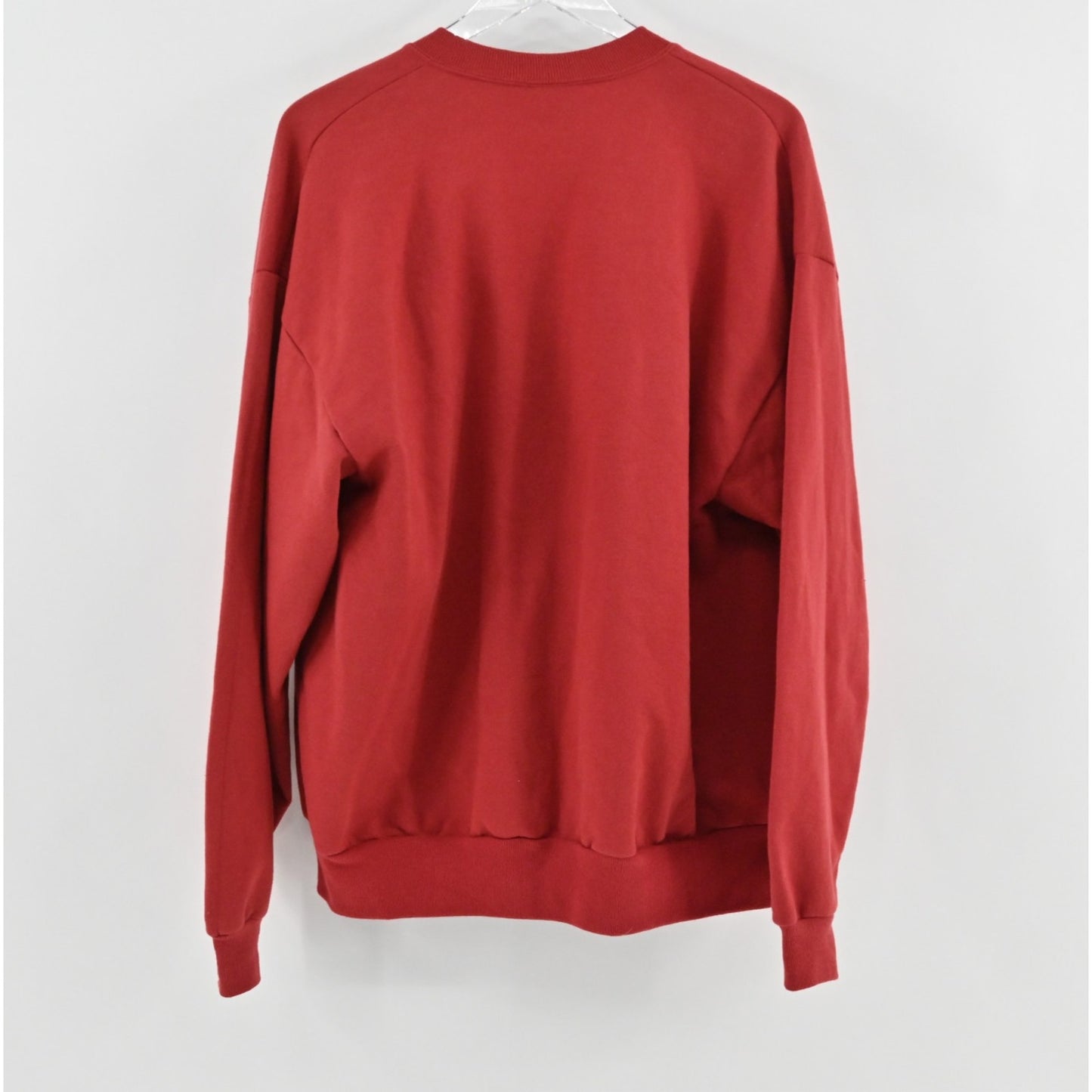 Jerzees Womens Puff Paint Sweatshirt Size XL Grandmacore Red Maglolias Cardigan