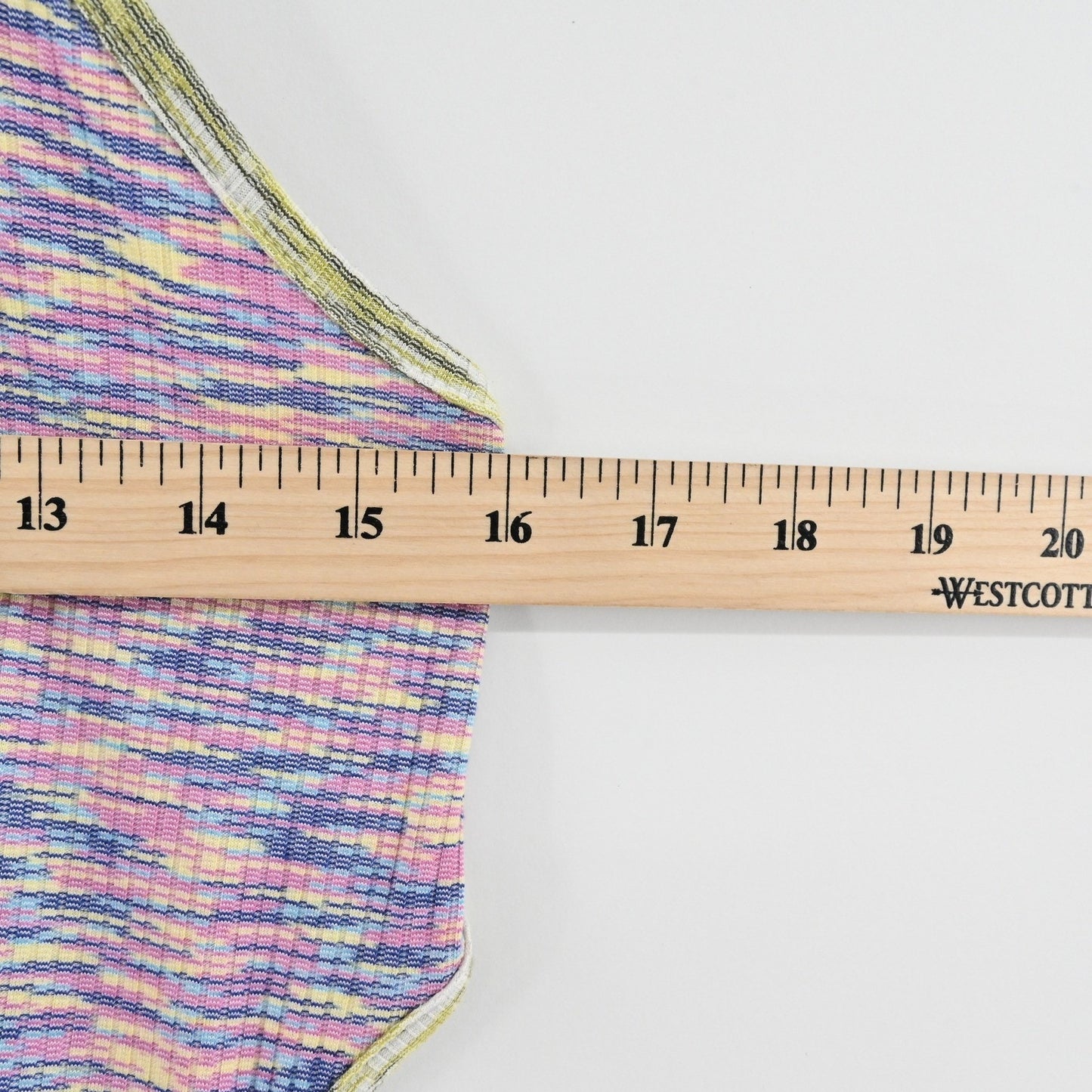 Lisa Says Gah Julia Halter Midi Dress Size S Tie Back Bodycon Ribbed Multicolor