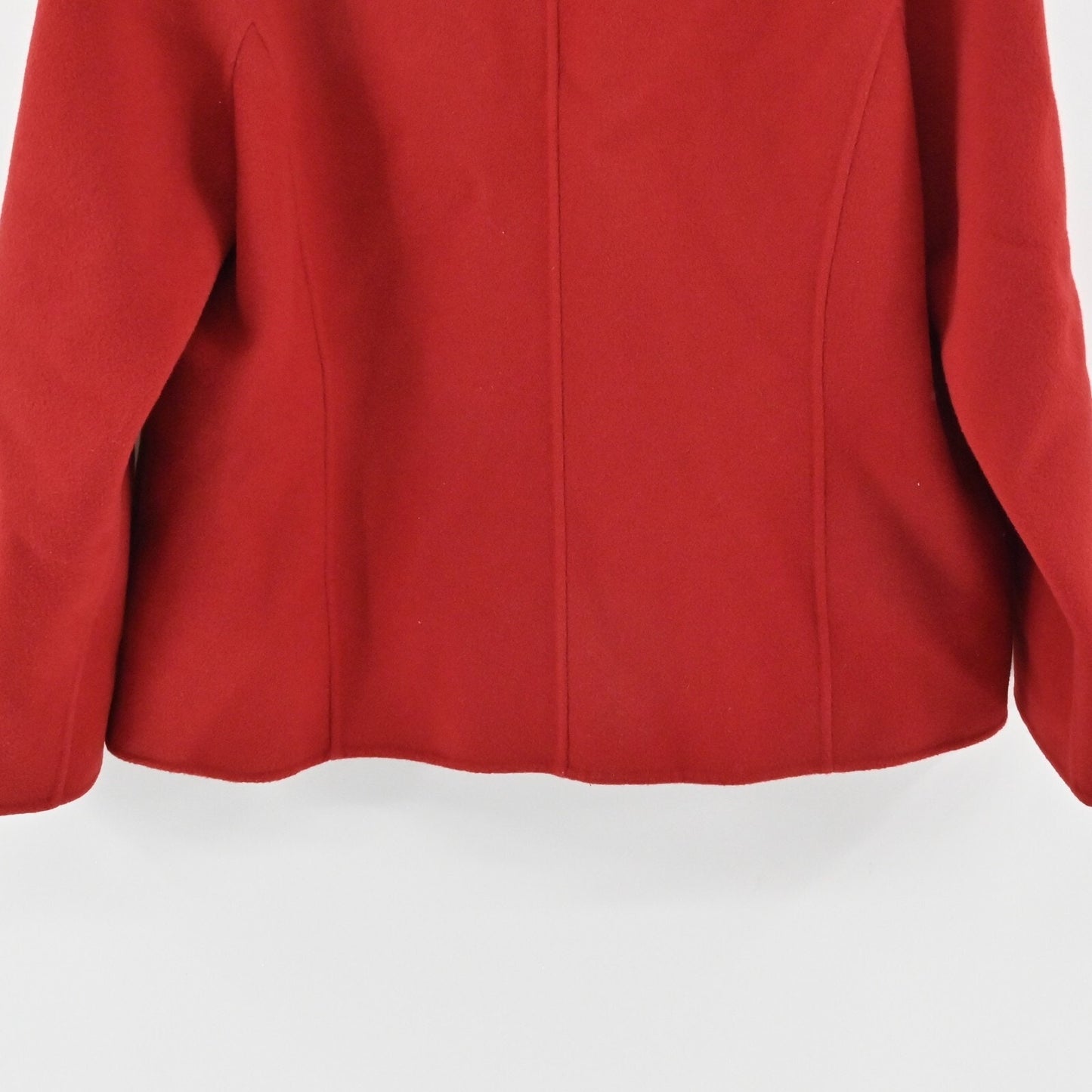 LINDA ALLARD ELLEN TRACY Womens Wool Jacket Size XXL Red Button Front Classic