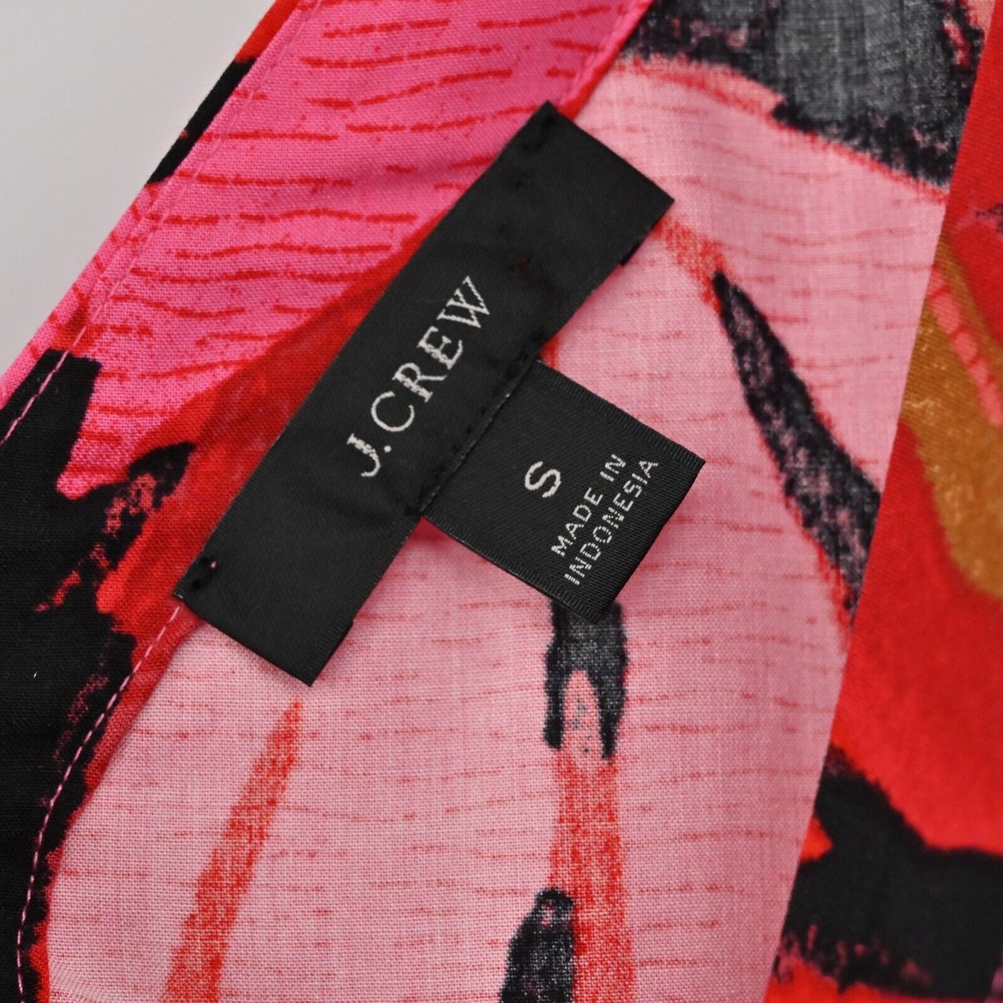 J CREW Top Womens Sz S Bruna Tie Shoulder Antigua Leaves Print VNeck Sleeveless