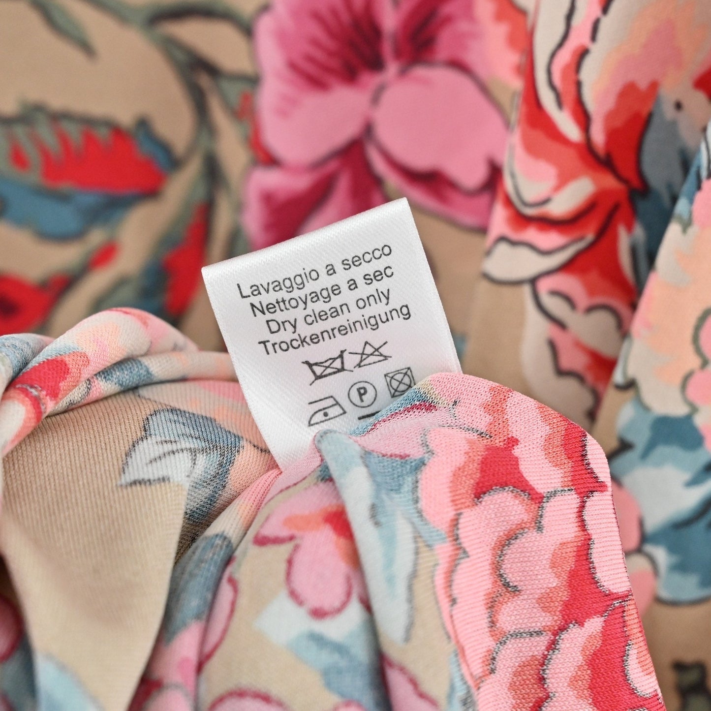 Leonard Paris Floral Print Silk Dress Size 38 Belted Long Sleeve Luxury Dopamine