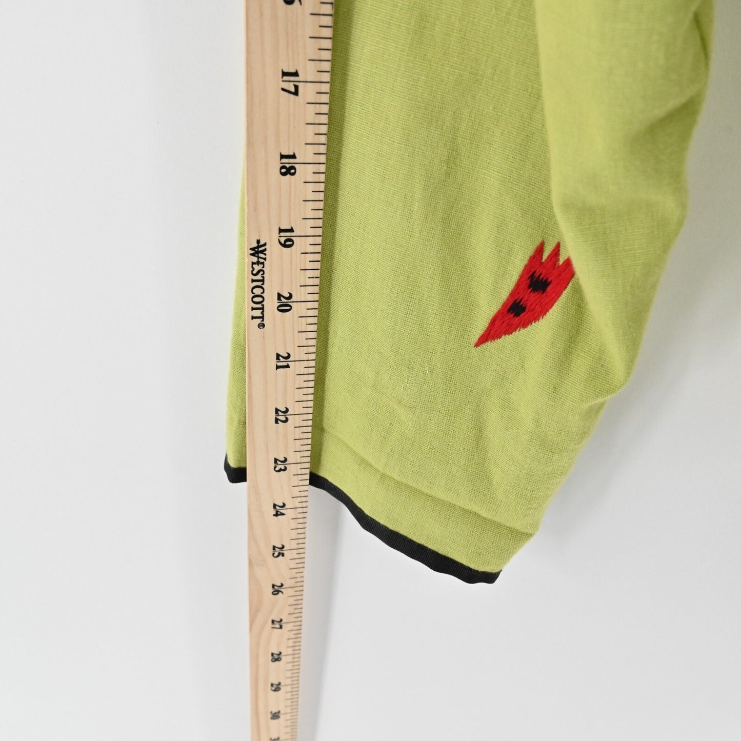 Vtg ALEX KIM Womens Embroidered Jacket Size L Green Floral Toggle Linen Art Wear