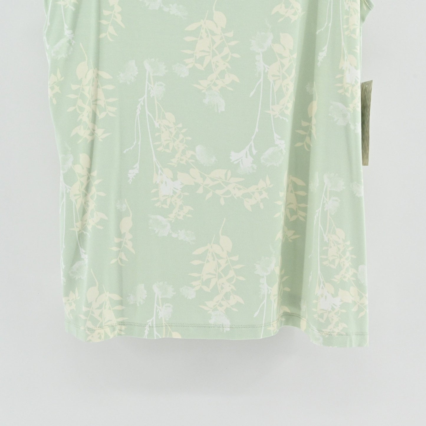 Chicos Bouquet Polish Knit Tank Top Size L Floral Sleeveless Green