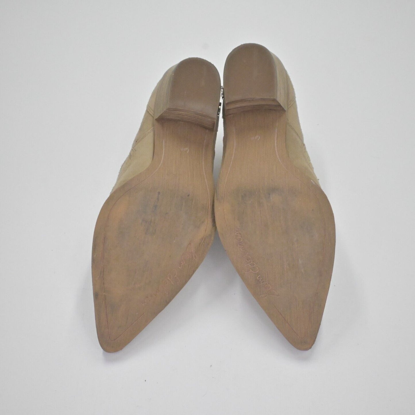 SAM EDELMAN Booties Womens Size 6.5 Roy Cowboy Boots Western Tan Ankle Rodeo