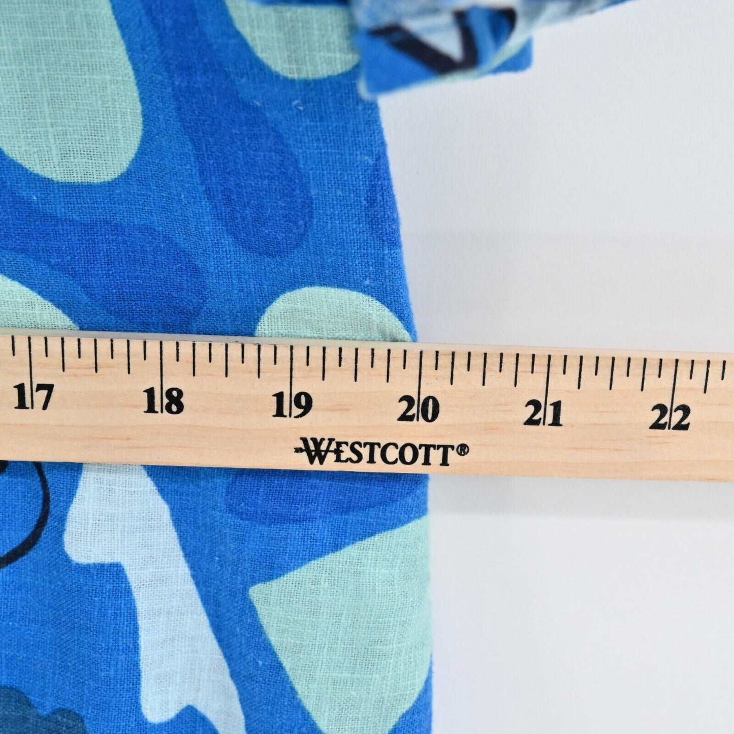 RHODE Jumpsuit Womens Size XXL Target Zinnia Blue Print Bell Sleeve Cut Out