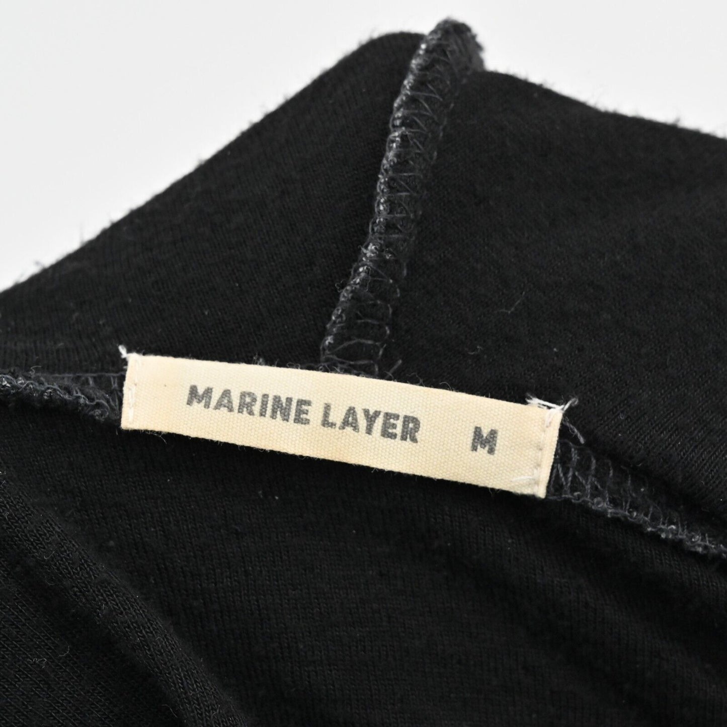 MARINE LAYER Hoodie Womens Size M Alden Double Knit Cowl Neck Stripe Sweatshirt