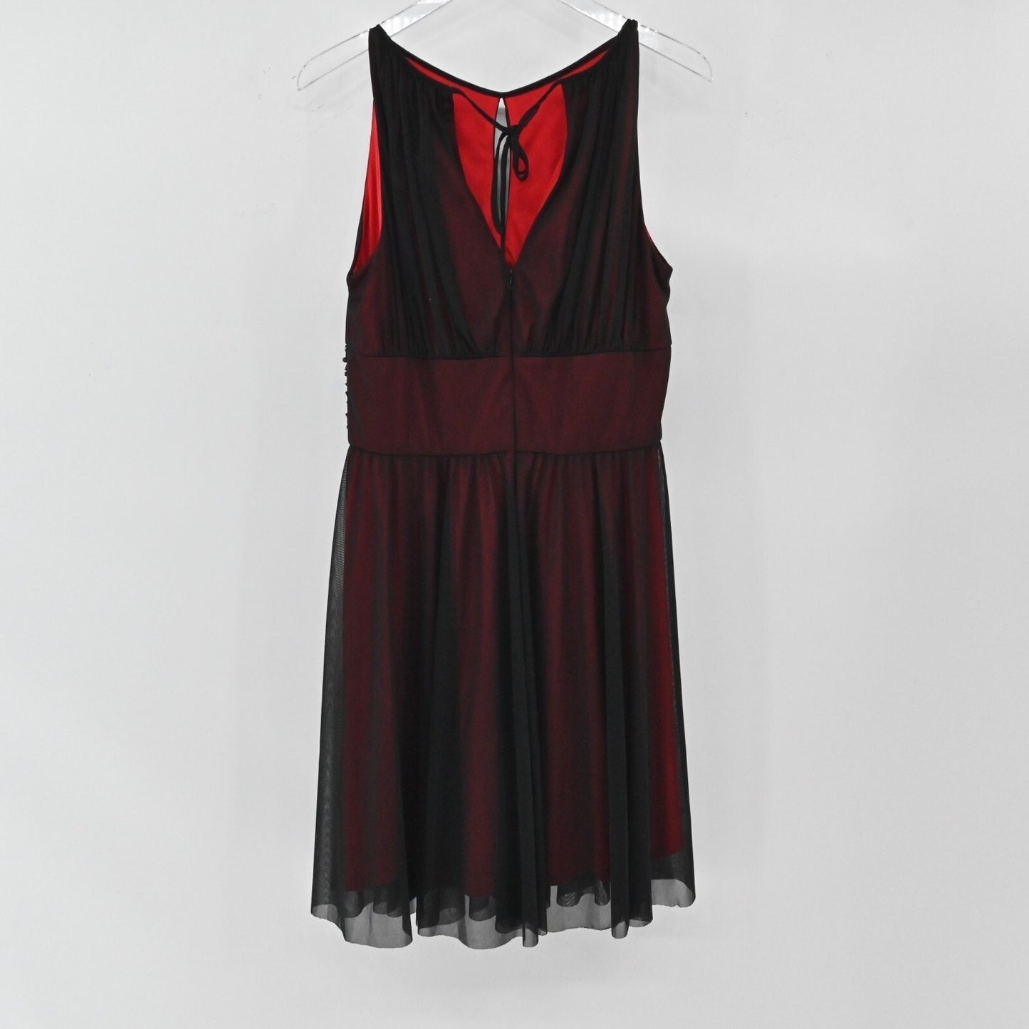 LA NOUVELLE RENAISSANCE Mesh Dress Size 10 Dark Romantic Black Red Embellished