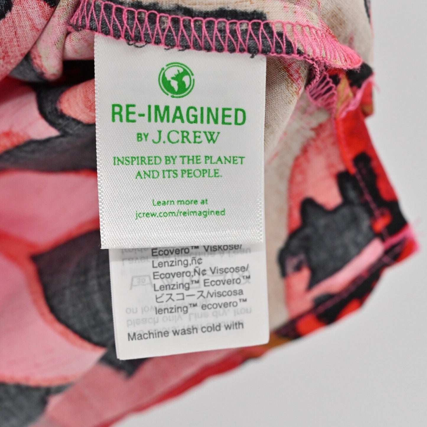 J CREW Top Womens Sz S Bruna Tie Shoulder Antigua Leaves Print VNeck Sleeveless