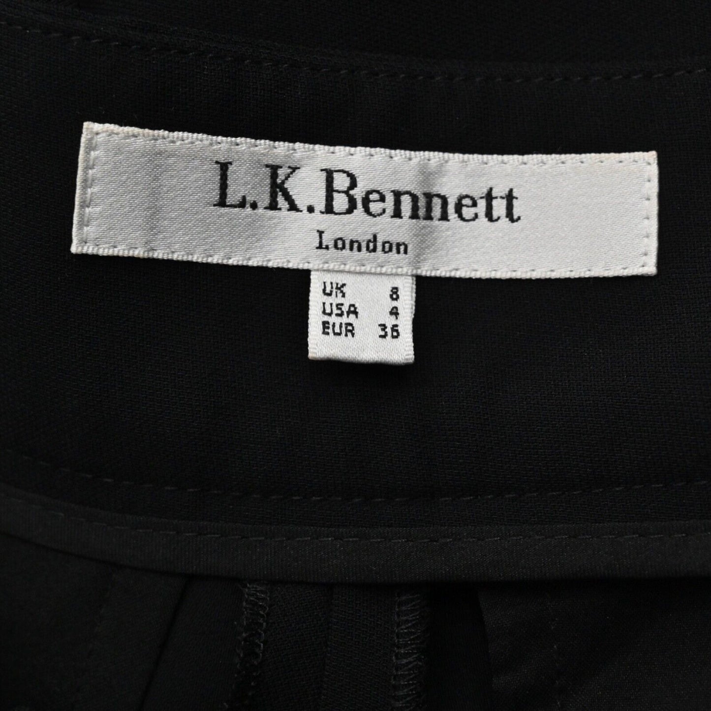 LK BENNETT Pants Womens Size 4 Dress Jogger Black Tie Waist High Rise Office