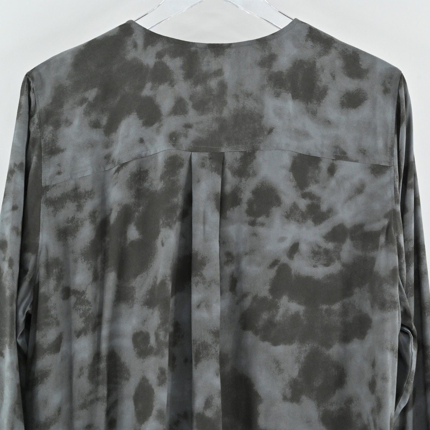 Rails Womens Hillary Crossover Top Size XL Gray Tie Dye Long Sleeve Faux Wrap