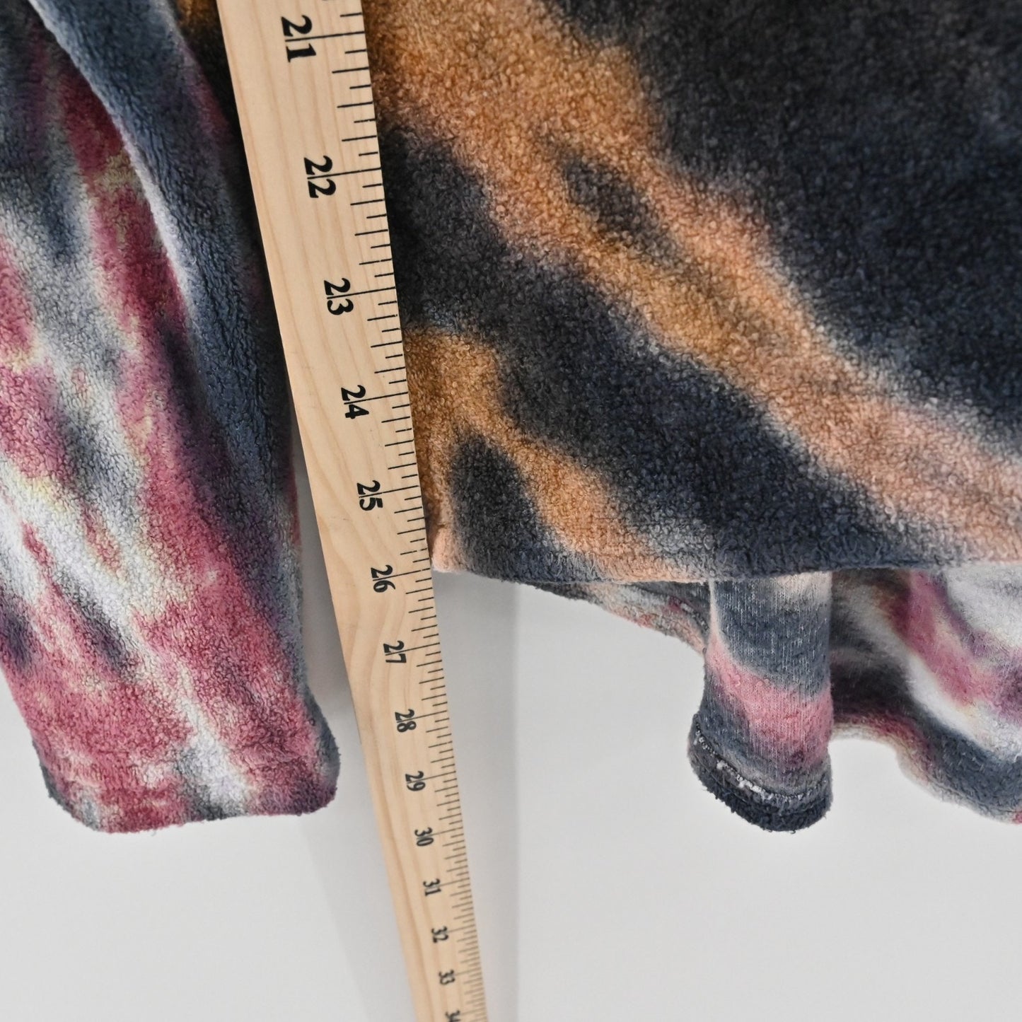 Vtg Y2k Hard Tail Womens Tie Dye Top Size M French Terry Long Sleeve VNeck Logo