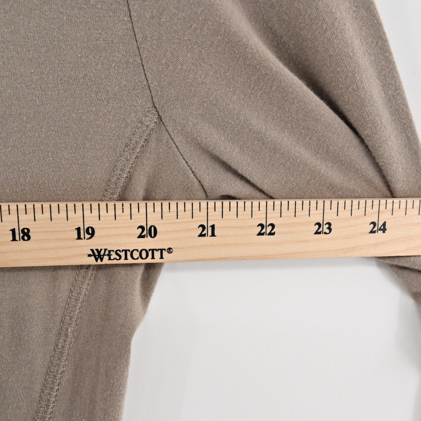 James Perse Cotton Long Sleeve Dress Fawn Taupe Size 2/M Standard Stretch Casual