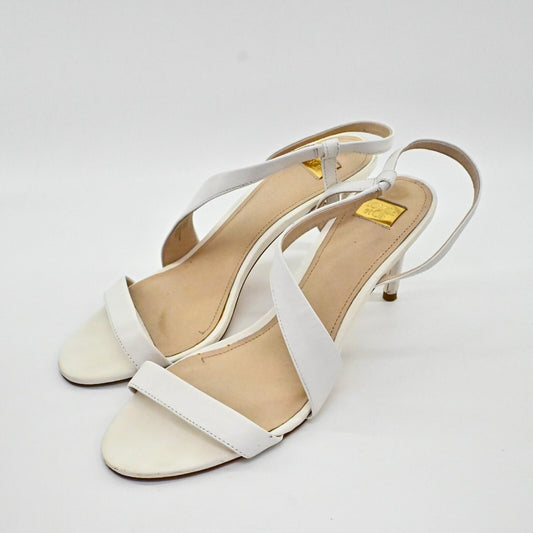 LOUISE ET CIE Womens Kass Heels Size 10M Optic White Strappy Open Toe Pumps