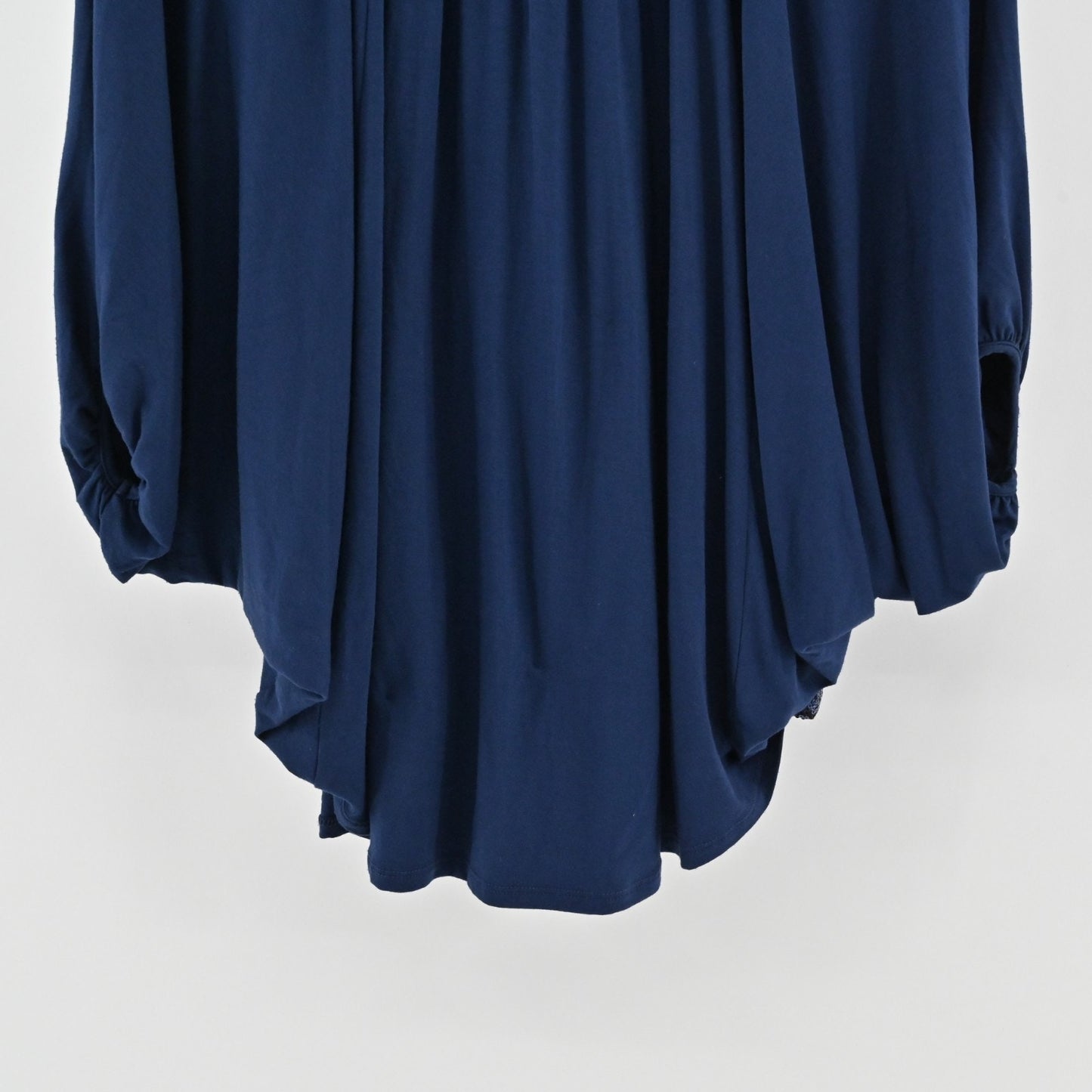 Vtg VaVa Joy Han Womens Sequin Top Size L Blue Checkered Batwing Dolman Sleeve