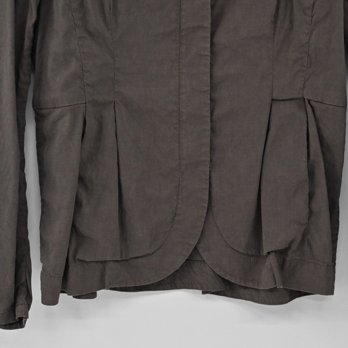 EILEEN FISHER Jacket Womens Size S Gray Linen Blend Full Zip Minimalist Career