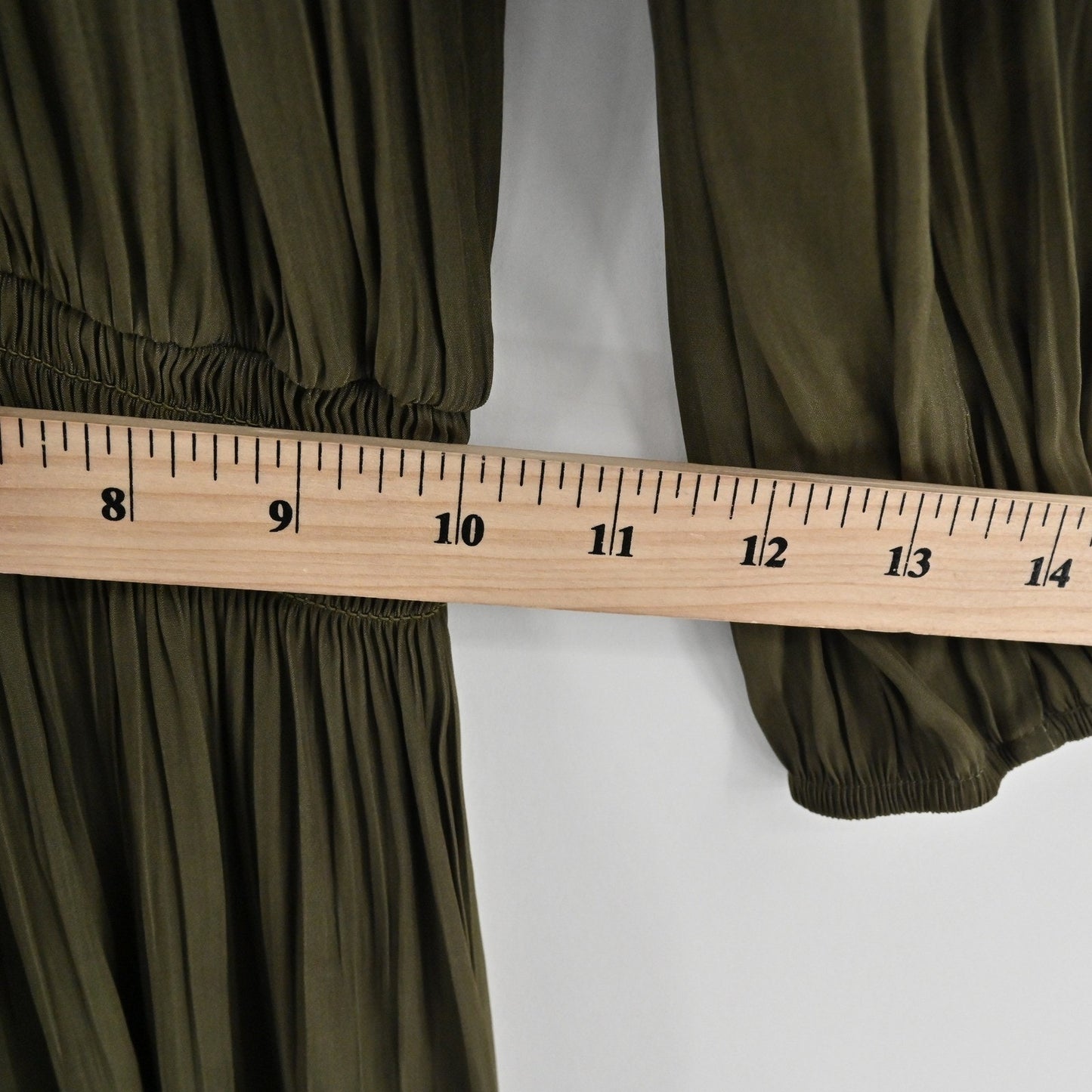 Ramy Brook Lauren Cold Shoulder Dress XXS Olive Green Pleated Earthy Ethereal