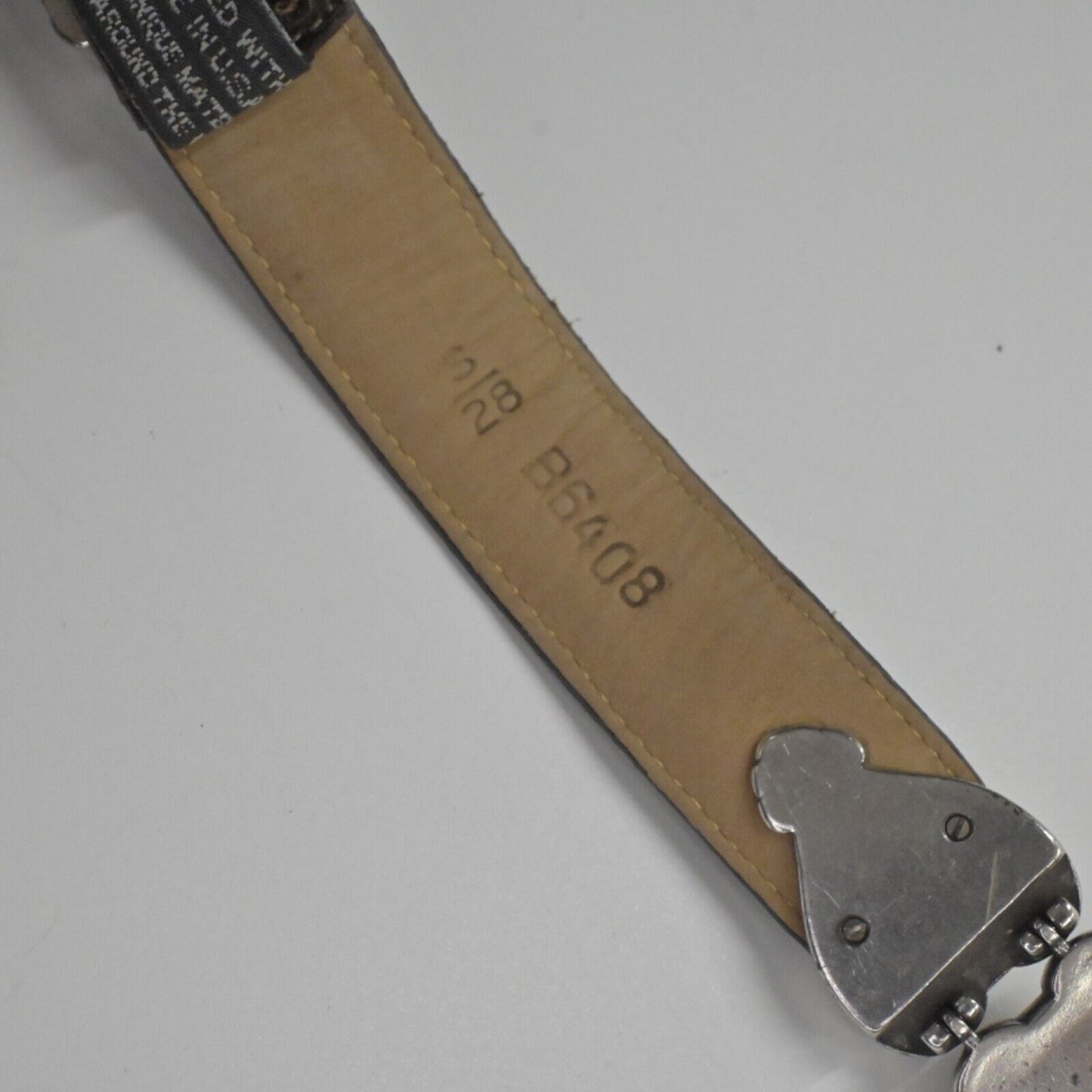 Vtg BRIGHTON Belt Womens Size S/28 Brown Croc Embossed Leather Silver Buckle USA