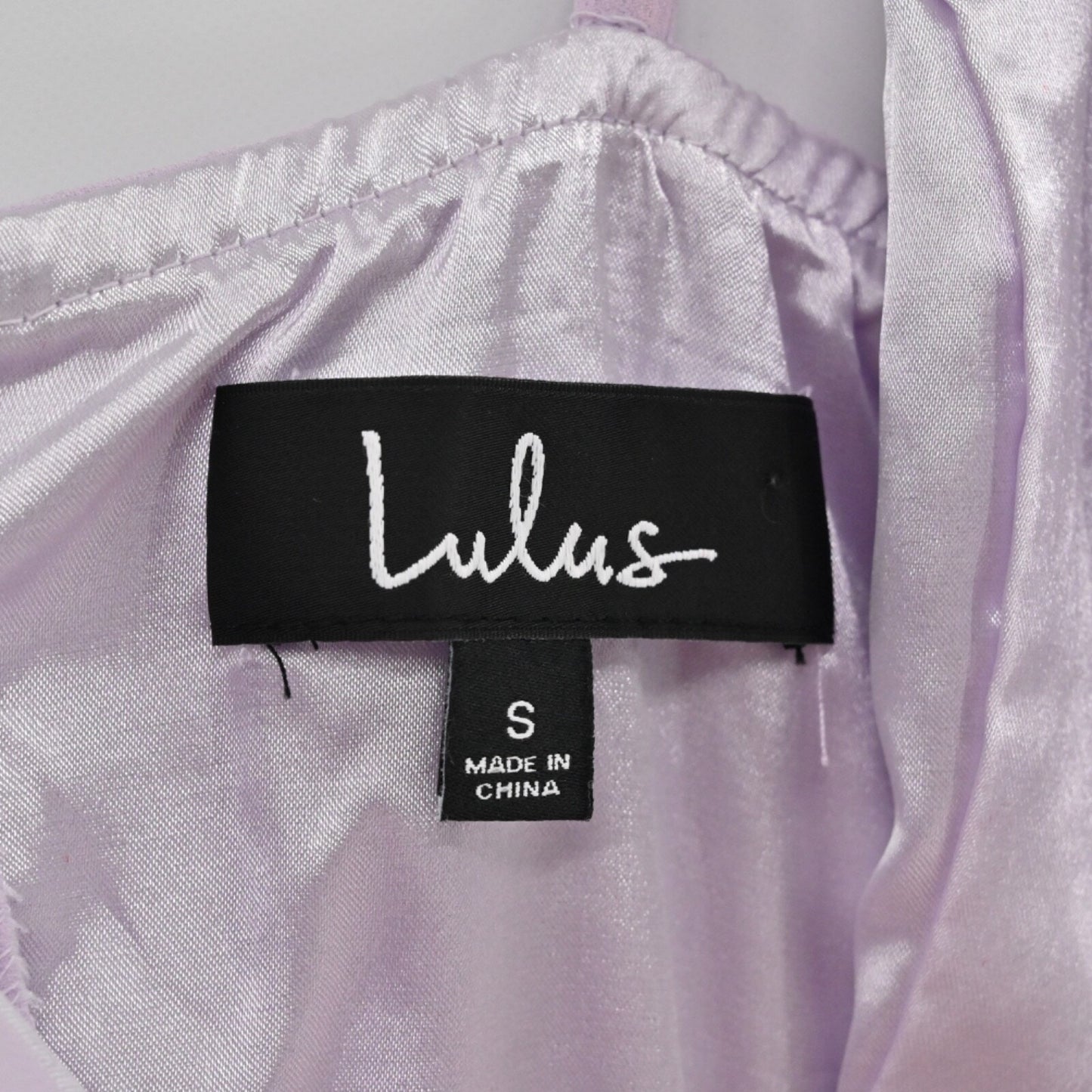 LULUS About Love Maxi Dress Size S Lavender Chiffon Spaghetti Strap All Gown