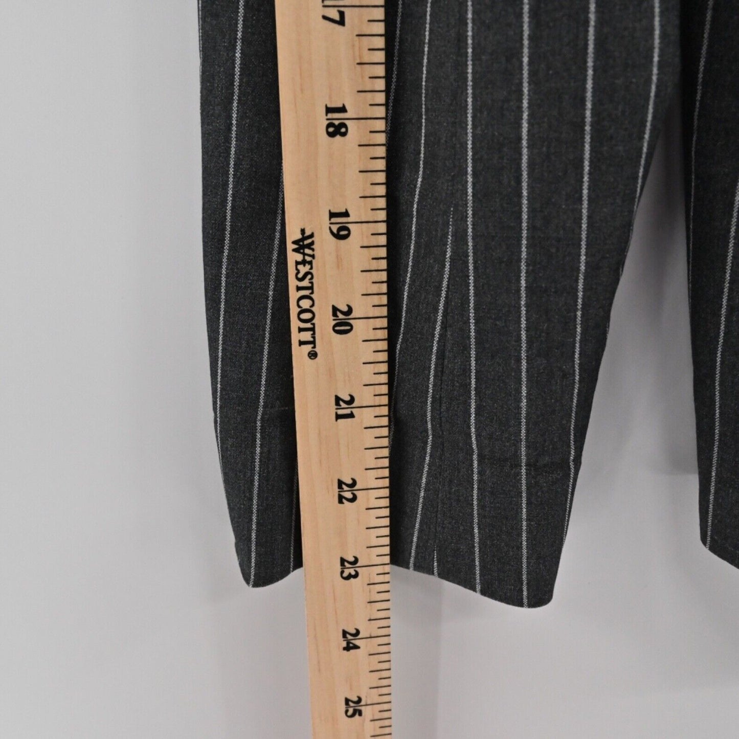 HIPCHIK COUTURE Blazer Womens Sz 8 Gray Pinstripe Rhinestone Butterfly Retro Y2K