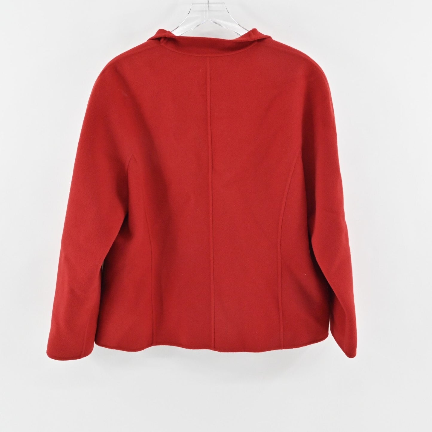 LINDA ALLARD ELLEN TRACY Womens Wool Jacket Size XXL Red Button Front Classic