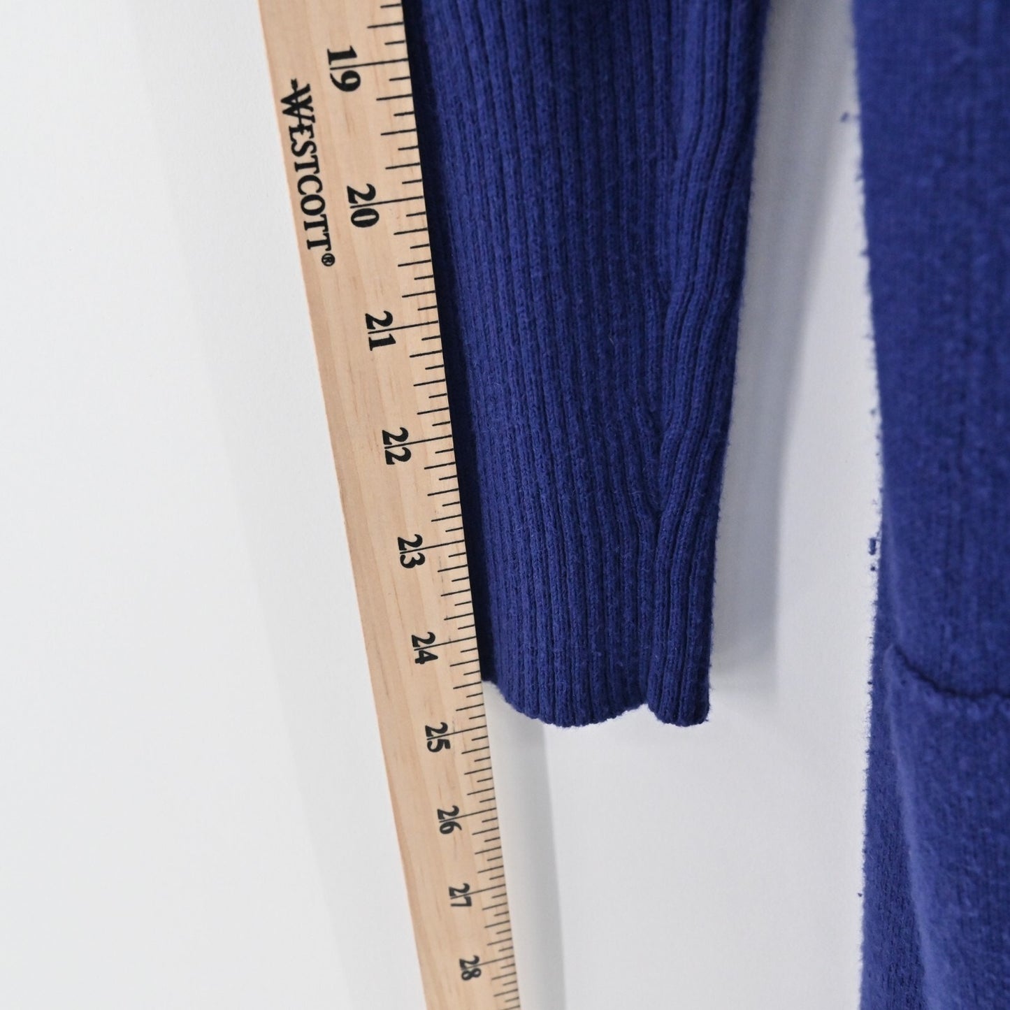 EILEEN FISHER Cardigan Sweater Womens Size XS Cotton Cashmere Blend Knit Blue