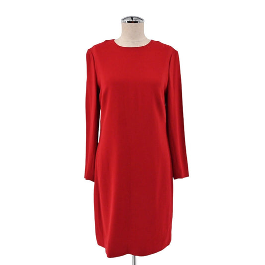 RALPH LAUREN Black Label Dress Womens Sz 6 Red Long Sleeve Classic Sheath Career