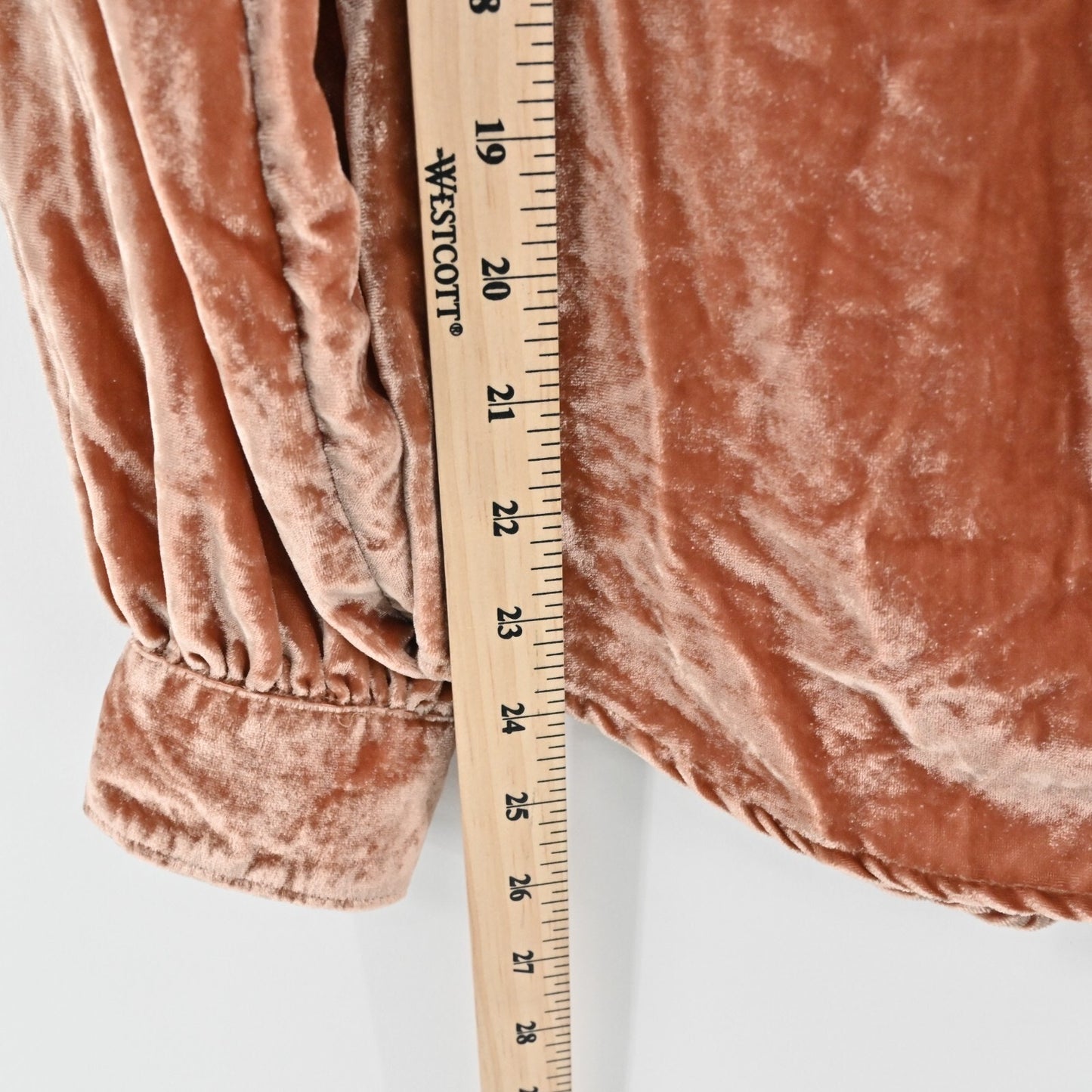 ANTHROPOLOGIE Top Womens Size XS Pilcro Velvet Femme Button Front Pocket Blouse