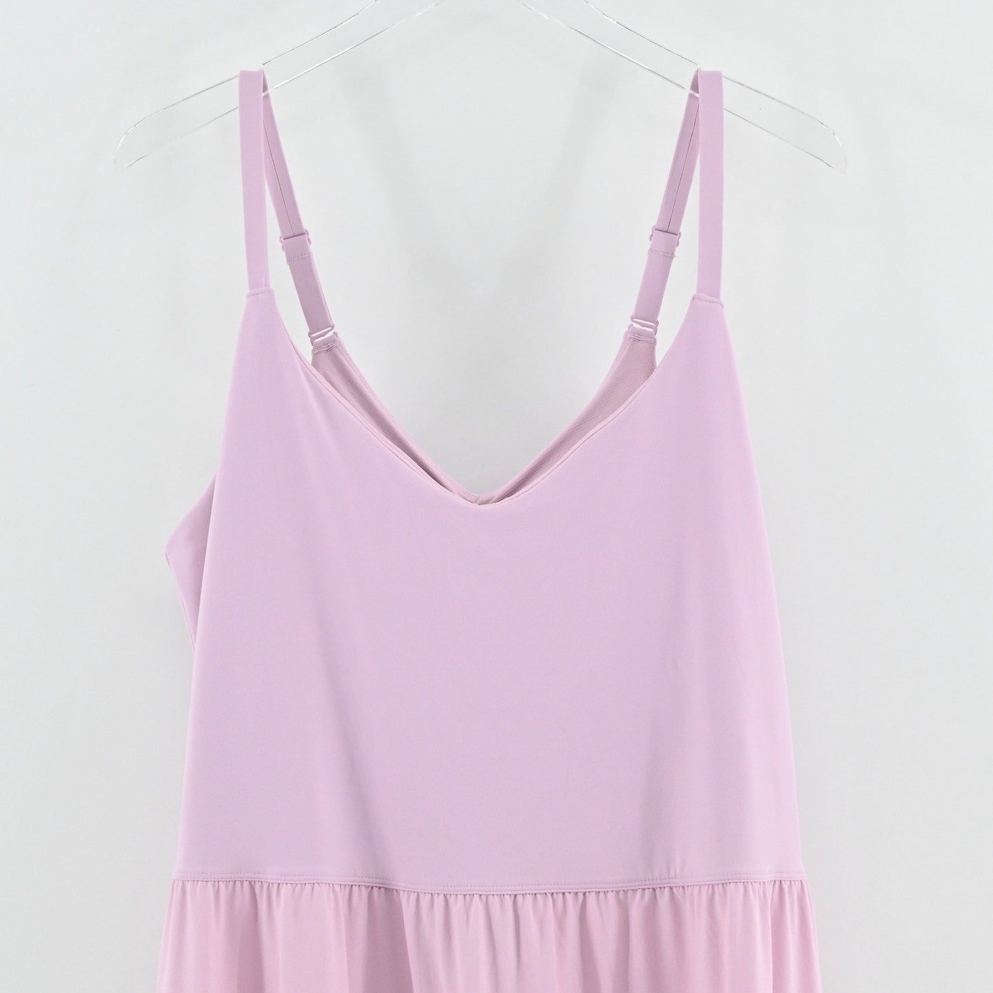 Athleta Elation Hybrid Midi Dress Size 2X Pink Spaghetti Strap Pocket Athleisure