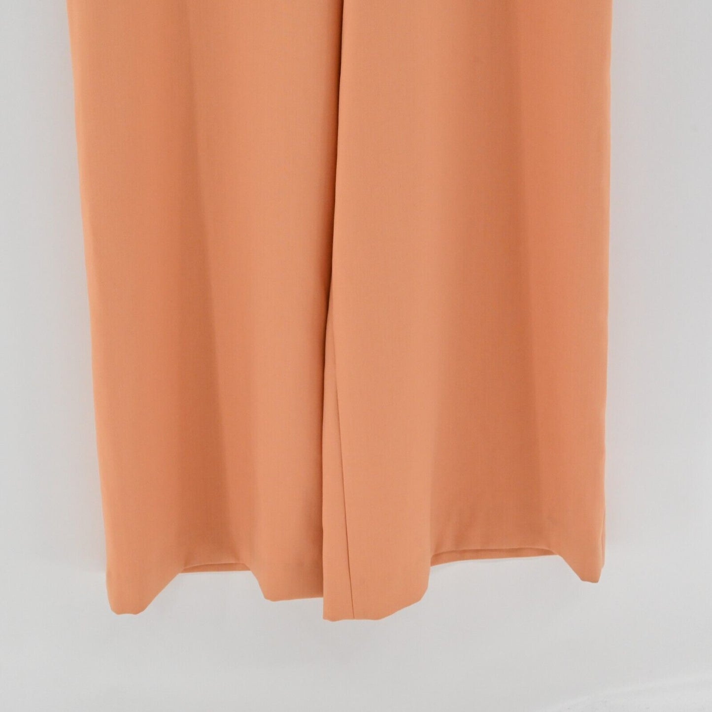 Vintage Jumpsuit Womens Size M Wide Leg Sleeveless Solid Orange Chic Playsuit