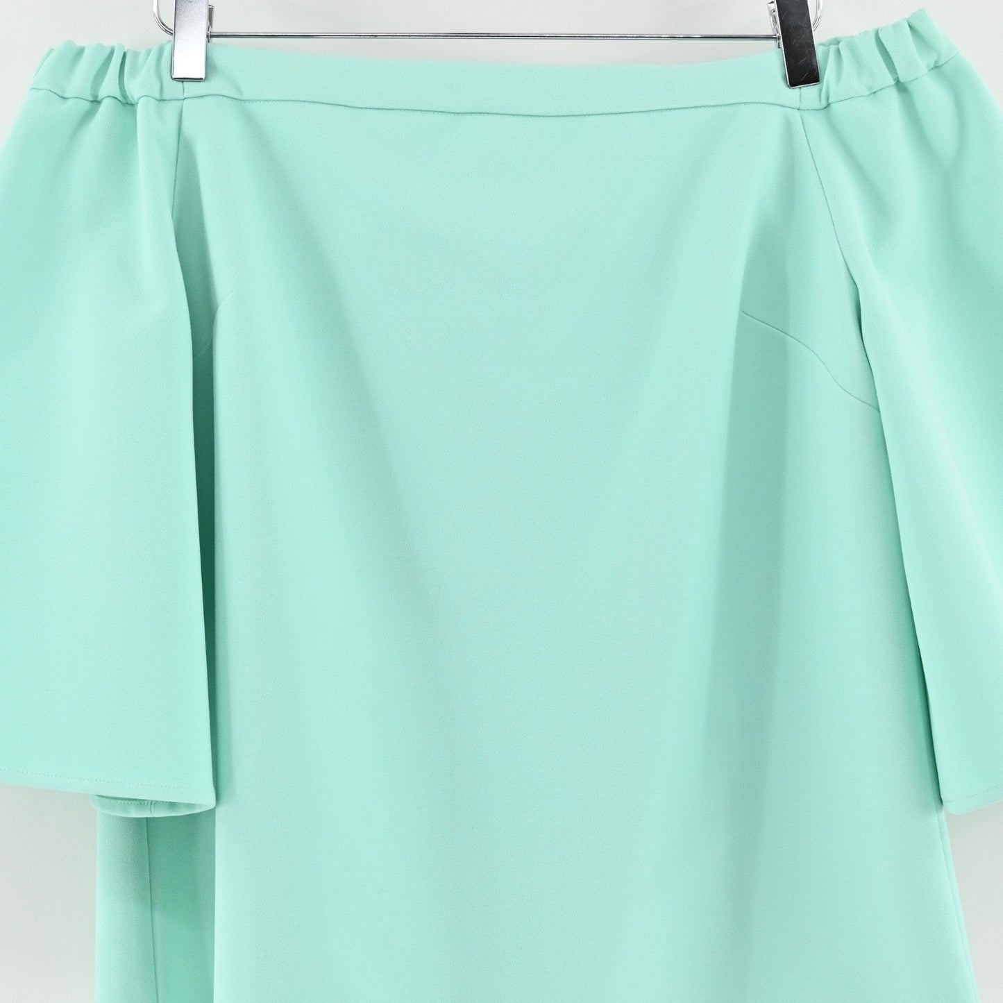 Sail To Sable Womens Off The Shoulder Bell Sleeve Top Sz L Mint Green Retro Boho