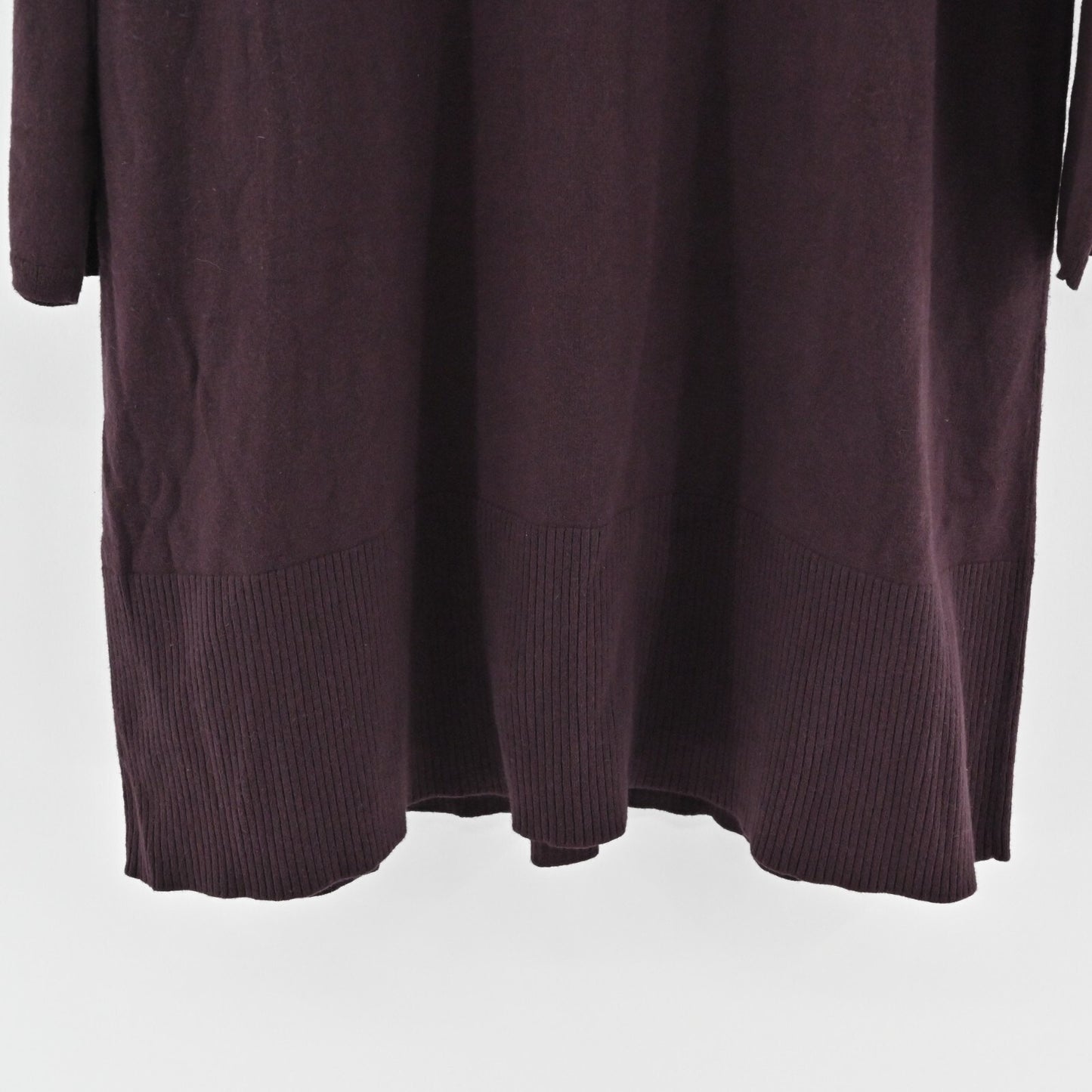 J JILL Sweater Dress Size M Merlot Knit Long Sleeve Shift Knee Length Casual