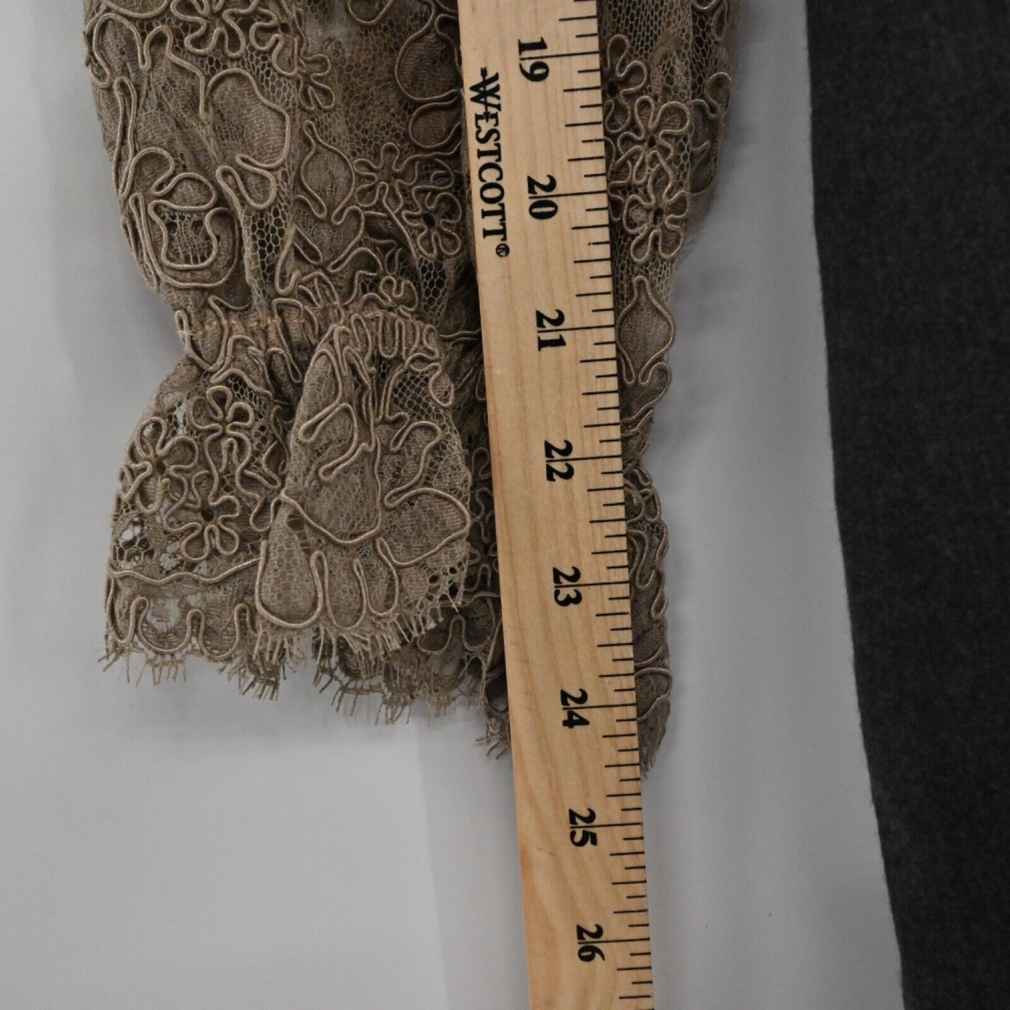 SHANNON MCLEAN Dress Womens Size S Black Brown Floral Lace Bell Sleeve Sheath