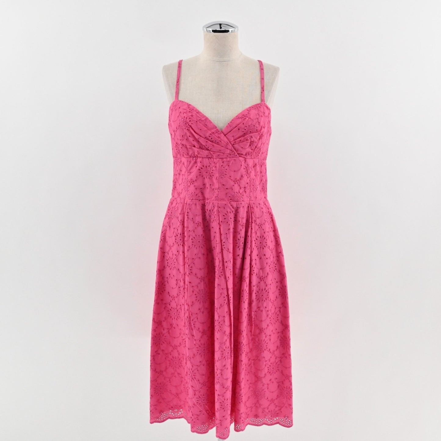 Vtg Lilly Pulitzer Pink Eyelet Dress Size 8 Sundress Summer Cotton White Label