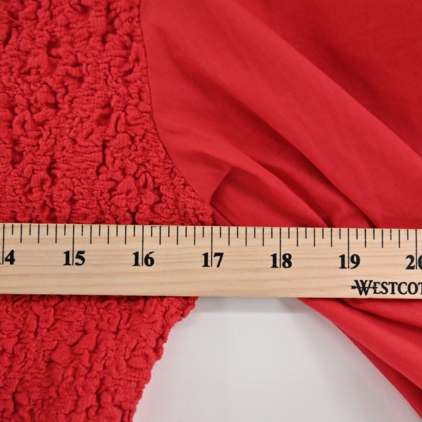 By Anthropologie Smocked Cardigan Size XS Red Button Up Puff Sleeve Top Boho