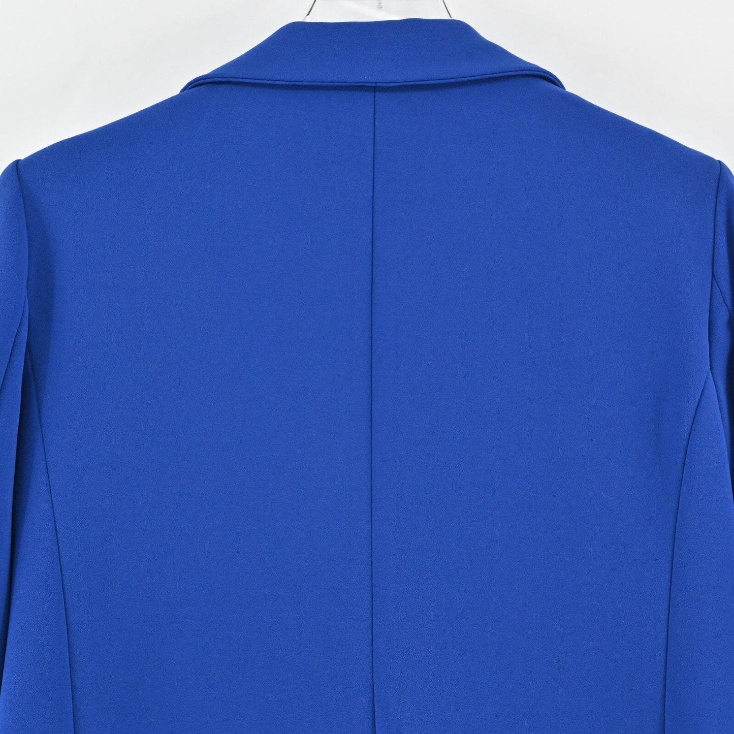 RACHEL ZOE Blue Blazer Womens Size M Crepe Quarter Ruched Sleeve Career Jacket