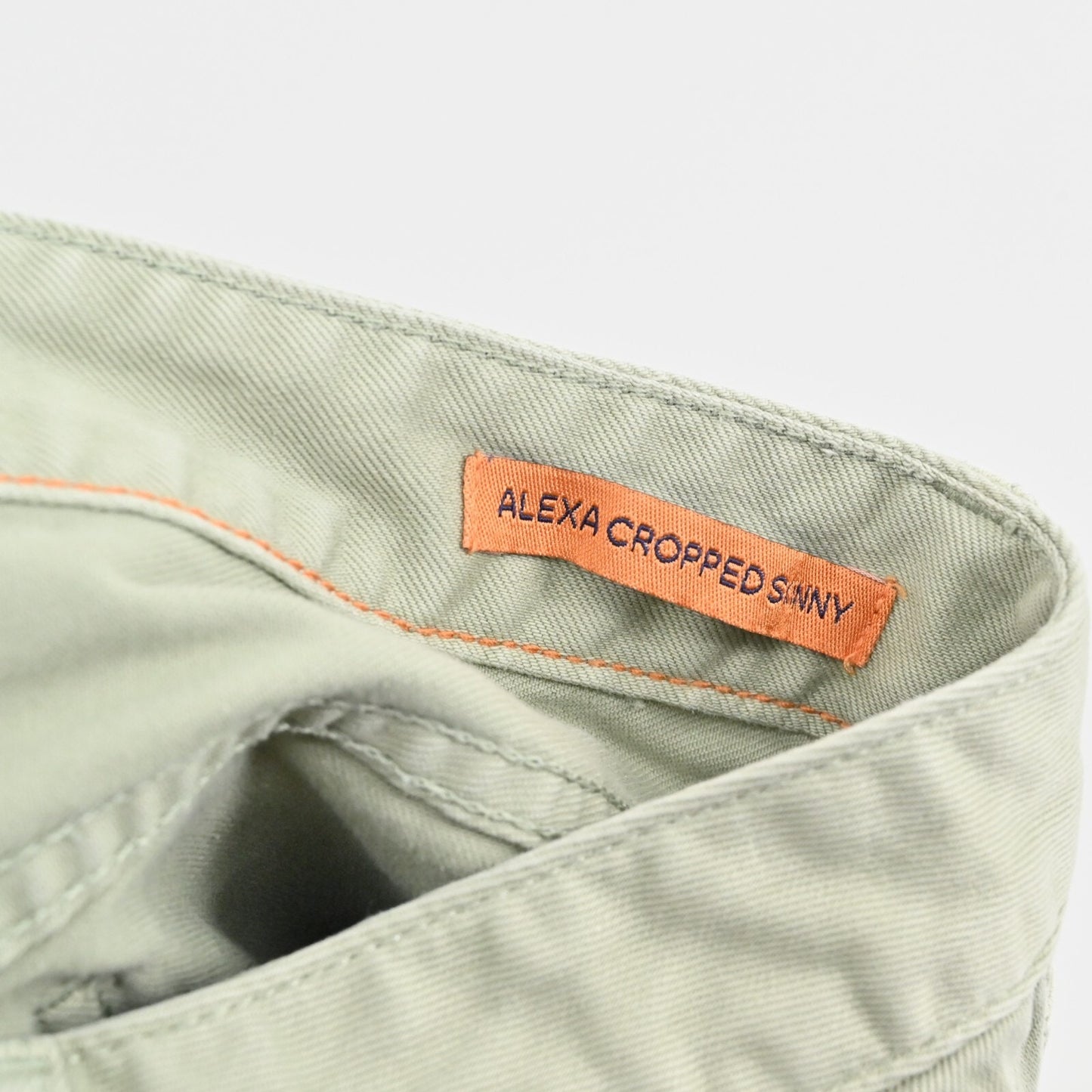 Tory Burch Jeans Womens Size 28 Alexa Cropped Skinny Leg Green Mid Rise Denim