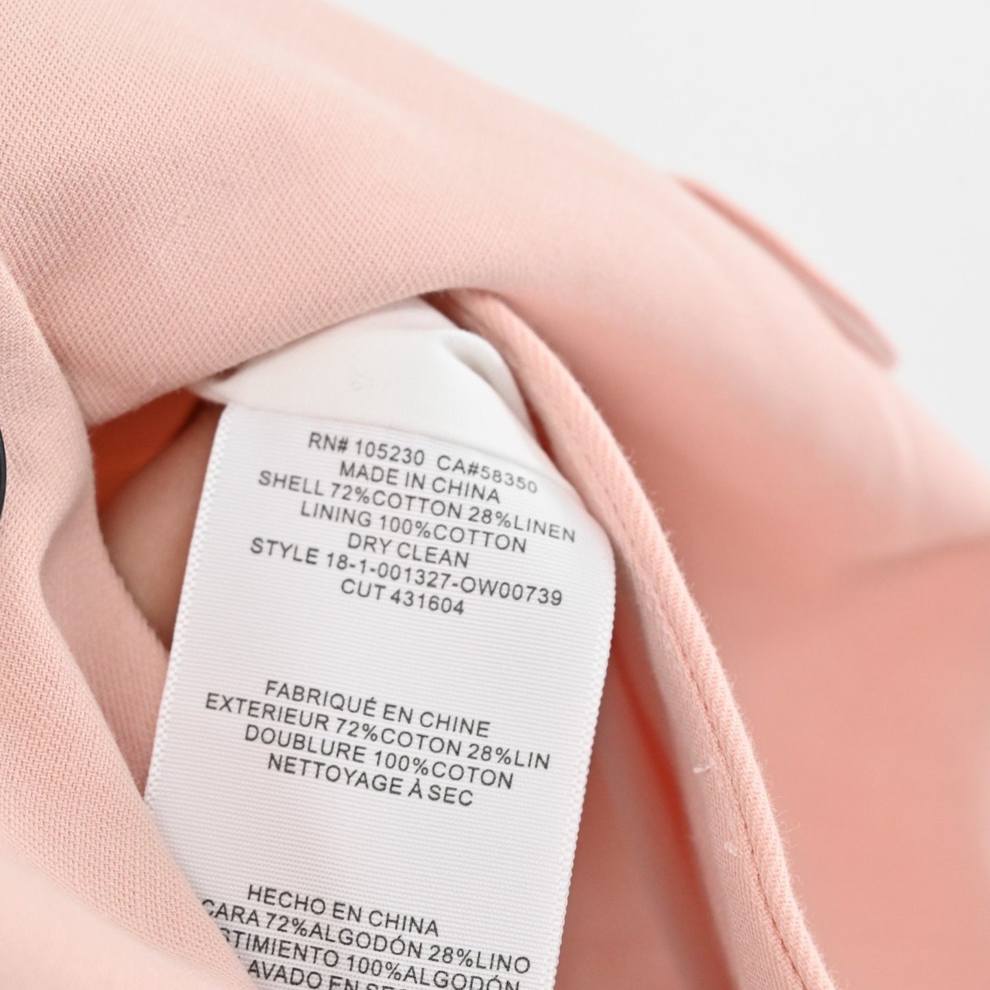 Joie Womens Pleat Front Pink Blazer Size 2 Jacket Single Breasted Linen Blend