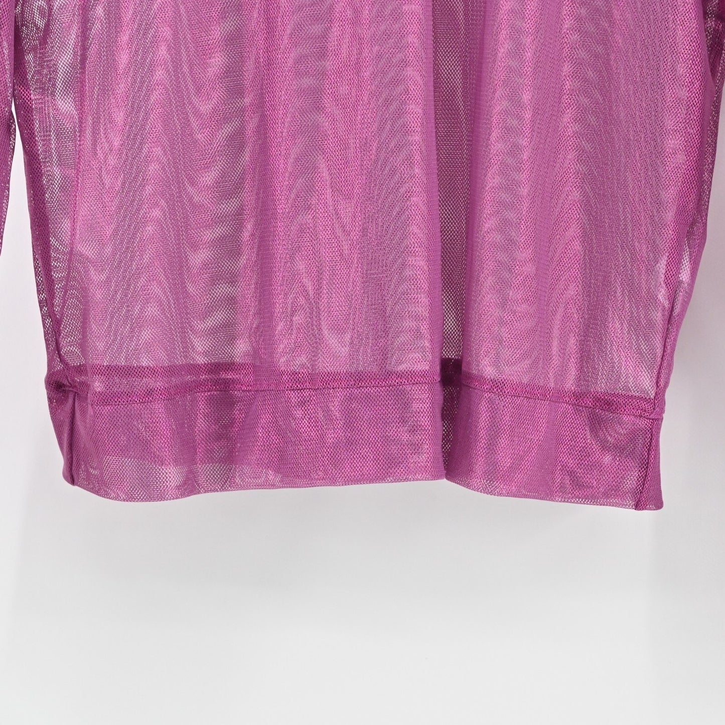 LUCKY IN LOVE Womens Goddess Mesh Top Size XS Passion Pink Sheer Layering Shirt