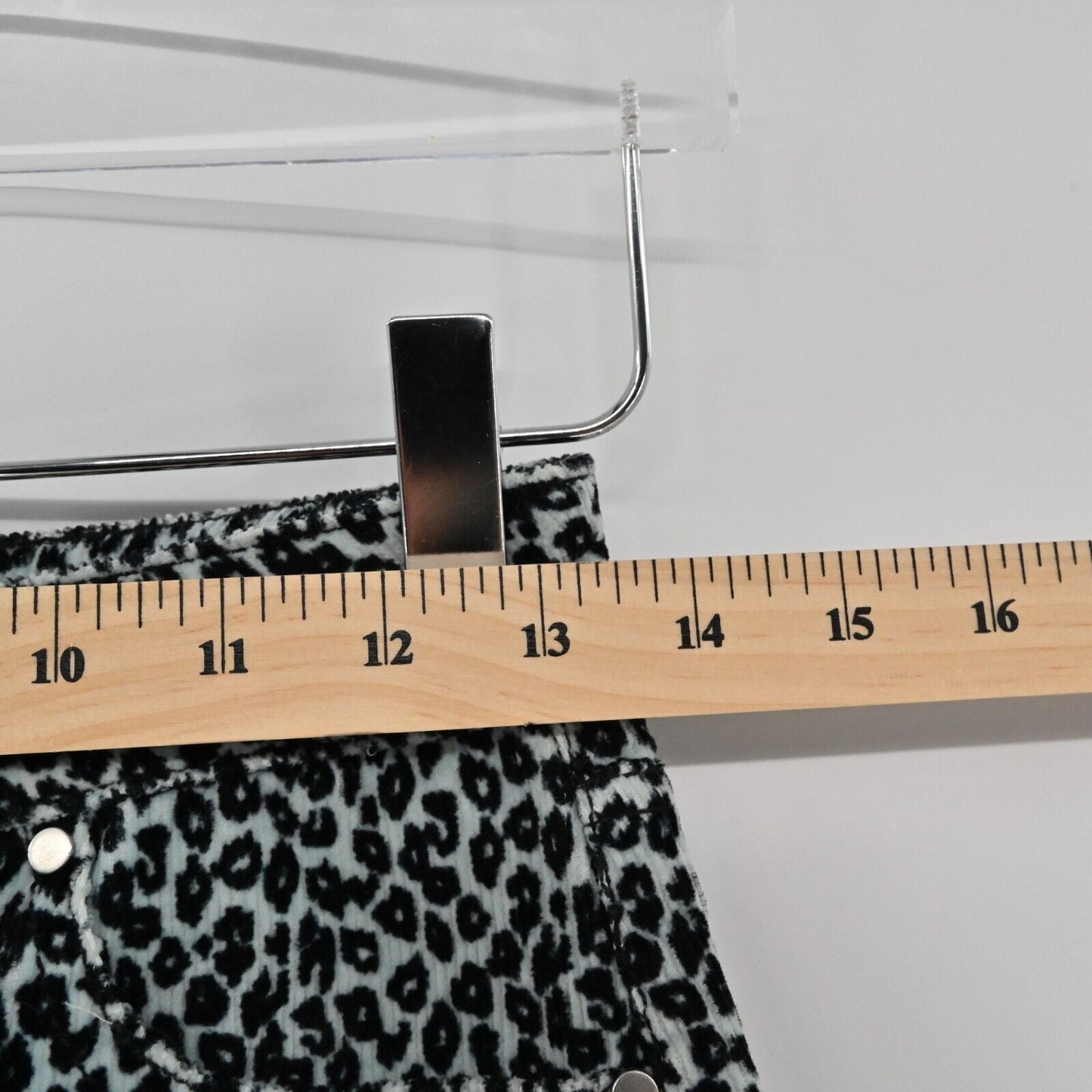 TDC Womens Sz XS Animal Print Mini Skirt by Topson Corduroy Mint Green Black NEW