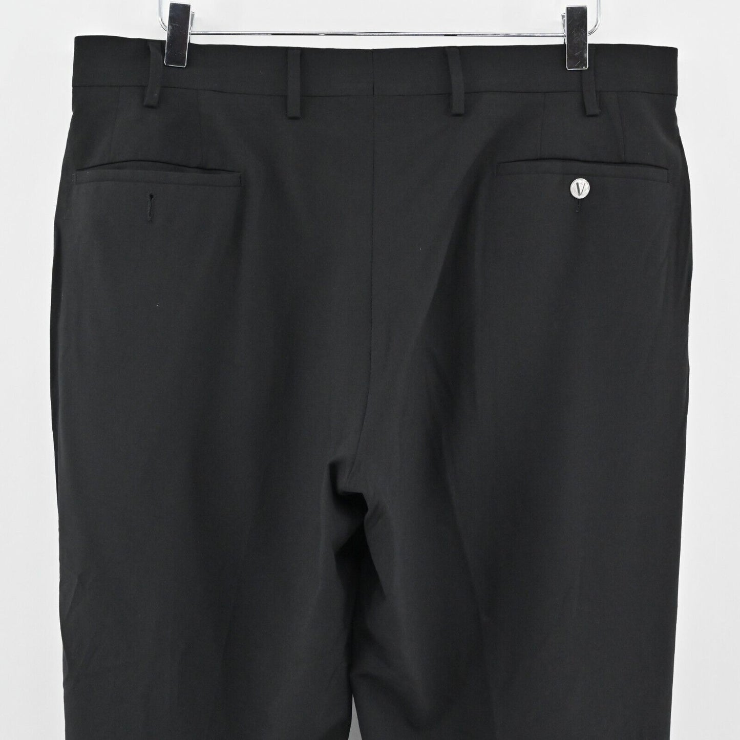 VERSACE Pants Mens Size 38x30 Straight Leg Classic Black Trouser Slacks Workwear