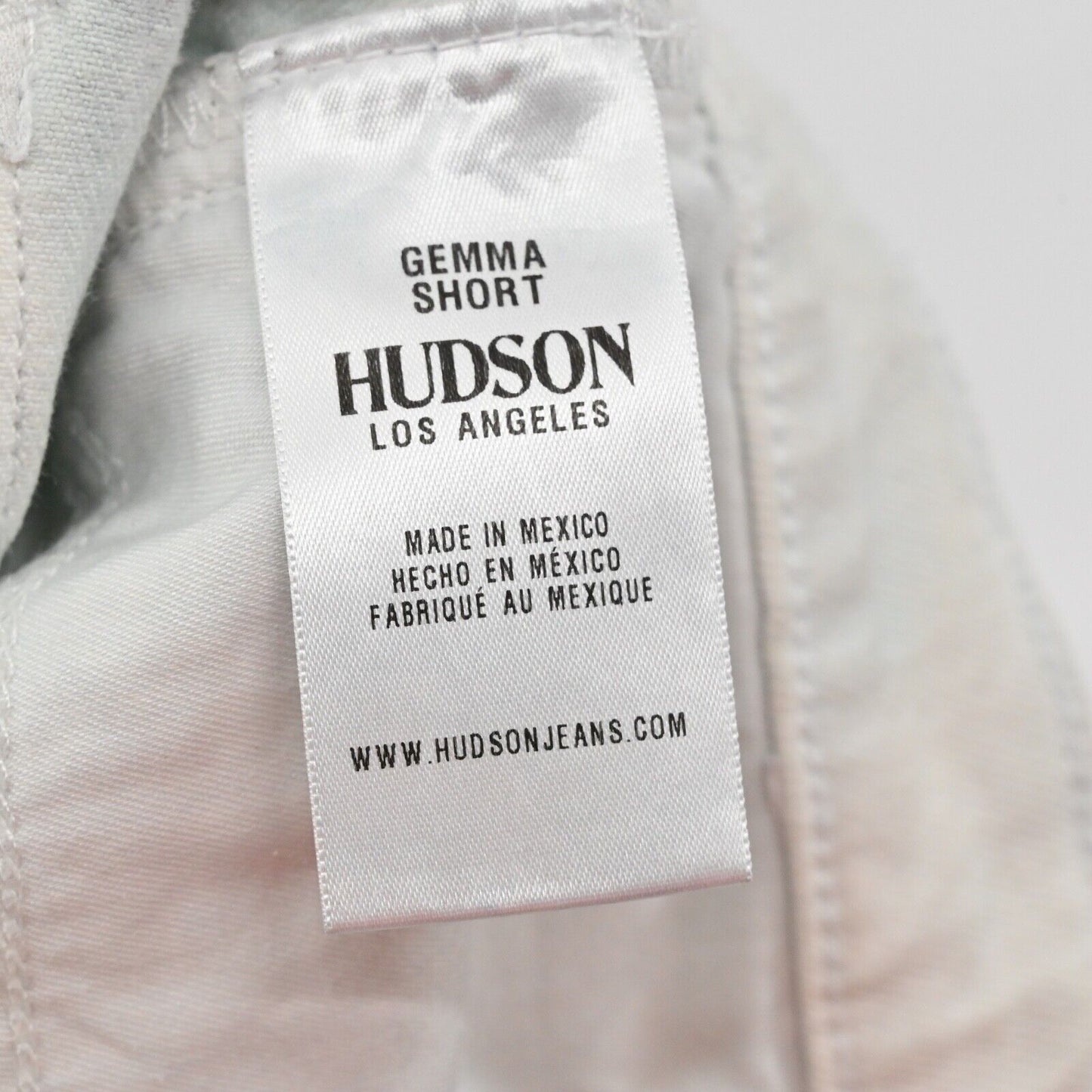 HUDSON Shorts Womens Size 29 Light Wash Denim Gemma High Rise Distressed Cut Off