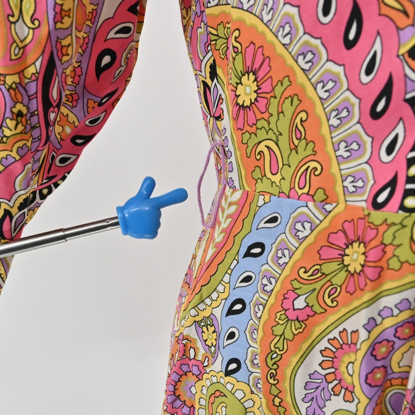 Marella Primavera Alacre Belted Paisley Dress Size 8 Wanderlust Kimono Sleeve