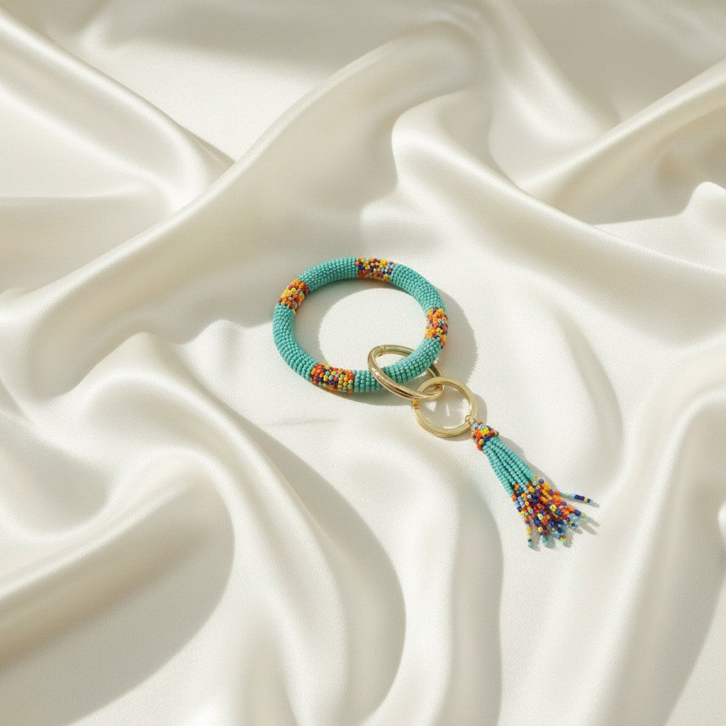 Multi Color & Turquoise Bracelet Keychain