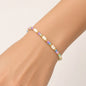 Beaded Freshwater Pearl Shell Glass Bead Adjustable Bracelet - Macaron Beads With Shell Bead