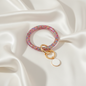 Pink Multi Hard Silicone Key Ring
