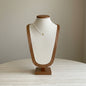 925 Sterling Silver Rice Bead Necklace With Gold LOVE Letter Pendant