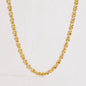18K Gold Plated Stainless Steel Patterned Necklace Chain Gold