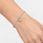 White Zirconia Chain Bracelet
