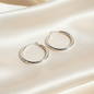 Geometric Metal Polished Giant Hoop Earrings