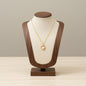 Hollow Heart Pearl Pendant Necklace Stainless Steel 18K Gold Plated